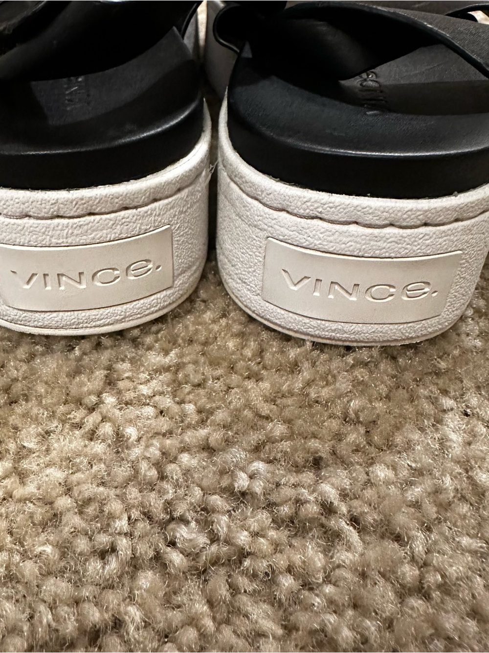 VINCE Women’s $225 Westport Black Leather Platform Slingback Sandals 8.5 US 38.5 - Picture 7 of 10